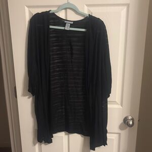 Catherines Black Striped Top PLUS SIZE